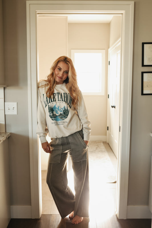 Classic Mineral Washed Paneled Pants